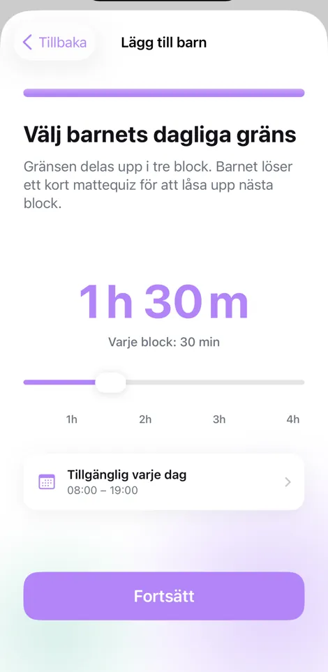 Sätt daglig gräns